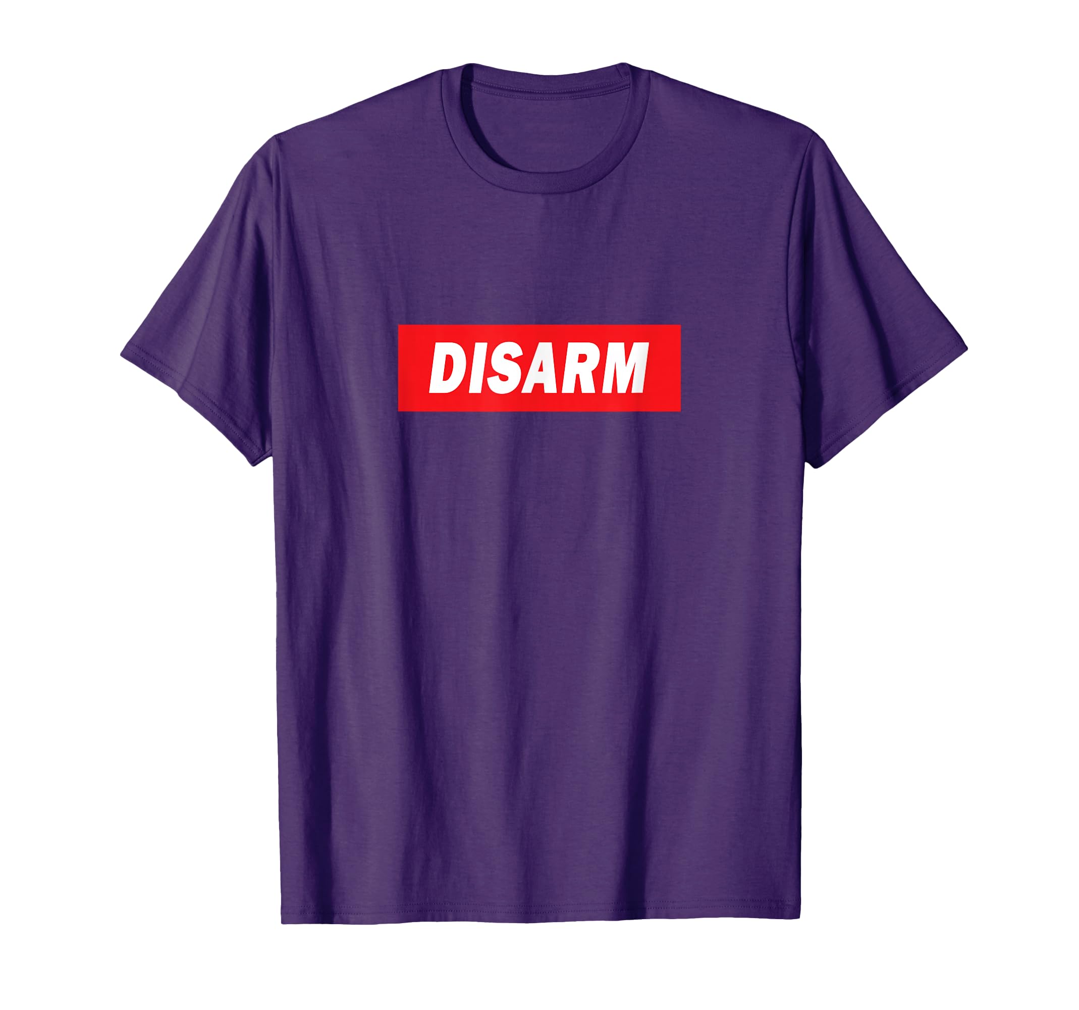 Disarm Word Statement Typography T-Shirt - Unique Graphic Men Women - T-Shirt, Sweatshirt, Hoodie