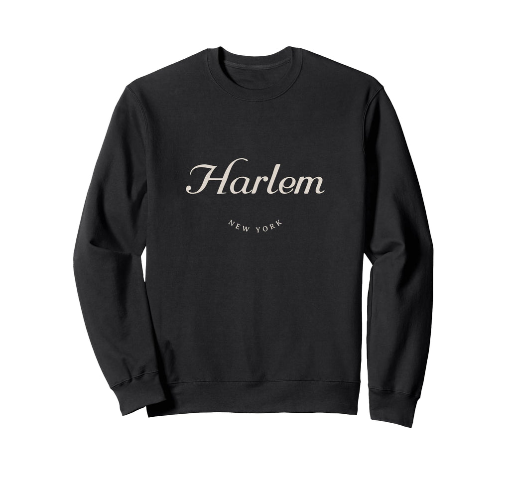 Harlem New York Typography Sweatshirt - Trendy Graphic Men Women - T-Shirt, Sweatshirt, Hoodie