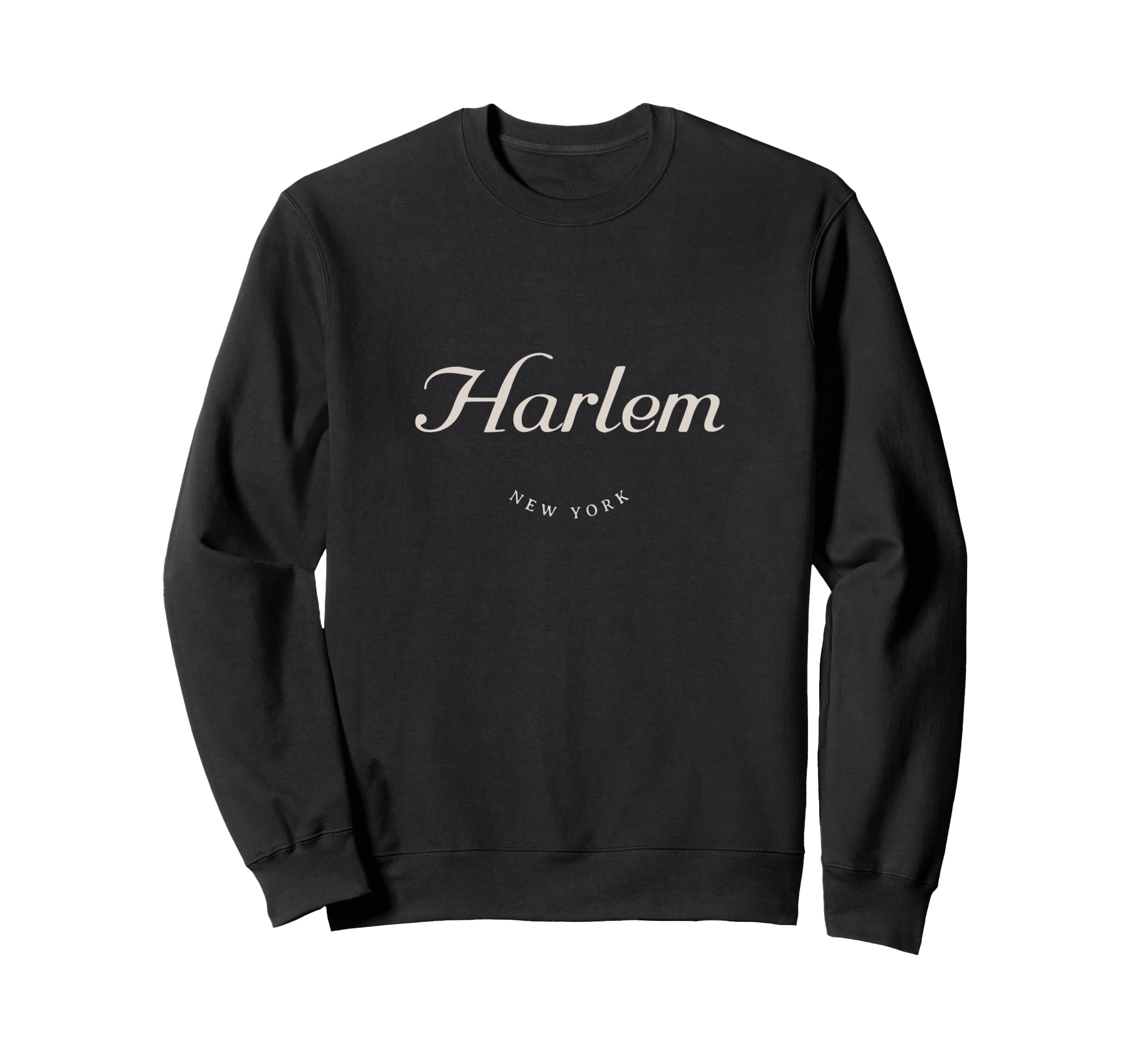 Harlem New York Typography Sweatshirt - Trendy Graphic Men Women - T-Shirt, Sweatshirt, Hoodie