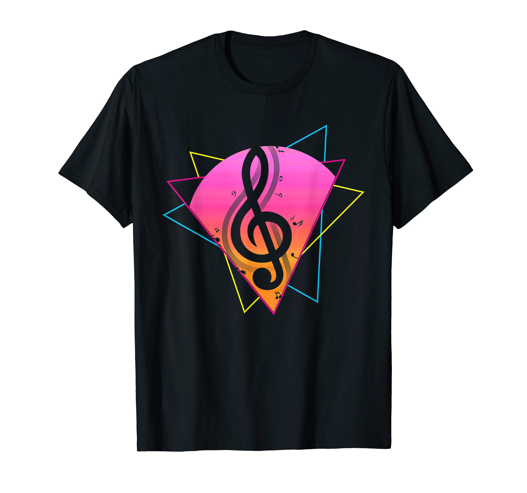 Music Lover 80S Art Treble Clef T-Shirt - Minimalist Print for Adults - T-Shirt, Sweatshirt, Hoodie