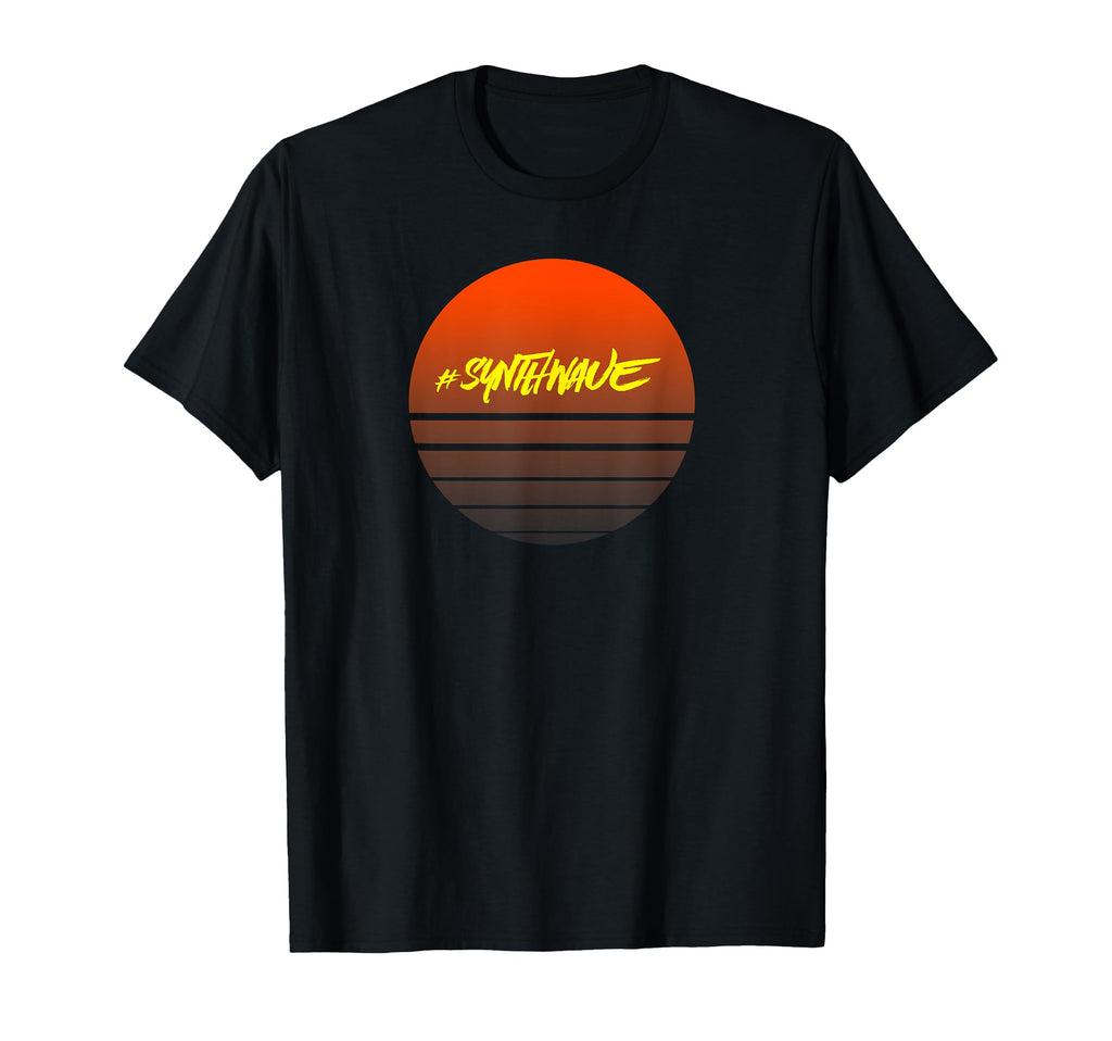 Synthwave Vaporwave 80S Sunset T-Shirt - Novelty Apparel for Adults - T-Shirt, Sweatshirt, Hoodie