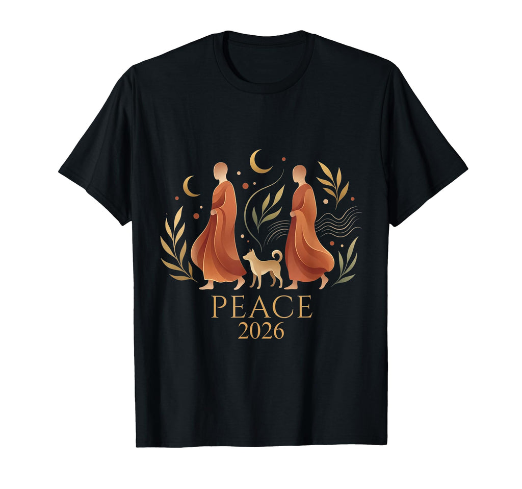Walk Peace 2026 World Peace Monks Aloka T-Shirt - Unique Graphic Unisex - T-Shirt, Sweatshirt, Hoodie