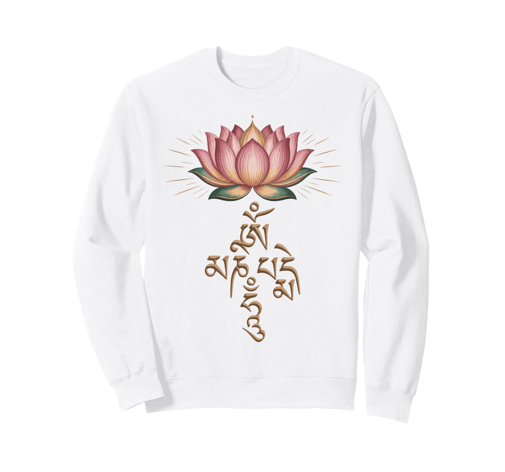Om Mani Padme Hum Meditation Mantra Sweatshirt - Graphic Print for Adults - T-Shirt, Sweatshirt, Hoodie