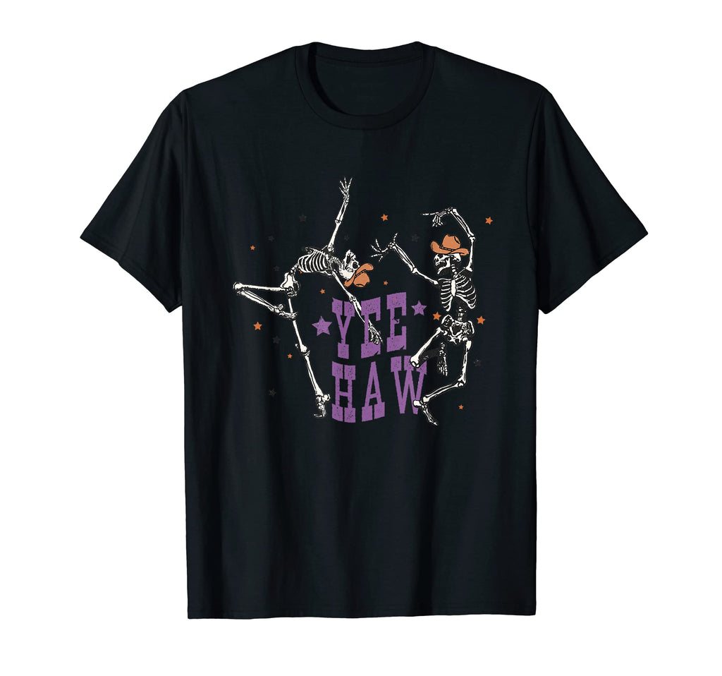 Desert Skeleton Dancing Cowboy Boots Hat T-Shirt - Novelty Apparel Unisex - T-Shirt, Sweatshirt, Hoodie