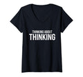 Womens Thinking About Thinking Minimal T-Shirt - Novelty Apparel Men Women - T-Shirt, Sweatshirt, Hoodie