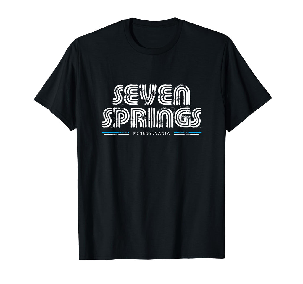 Seven Springs Pennsylvania Pa 70S 80S Type T-Shirt - Graphic Print Unisex - T-Shirt, Sweatshirt, Hoodie