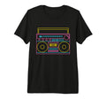 Colorful Boombox Synthwave Music Radio T-Shirt - Fun Novelty Design Unisex - T-Shirt, Sweatshirt, Hoodie