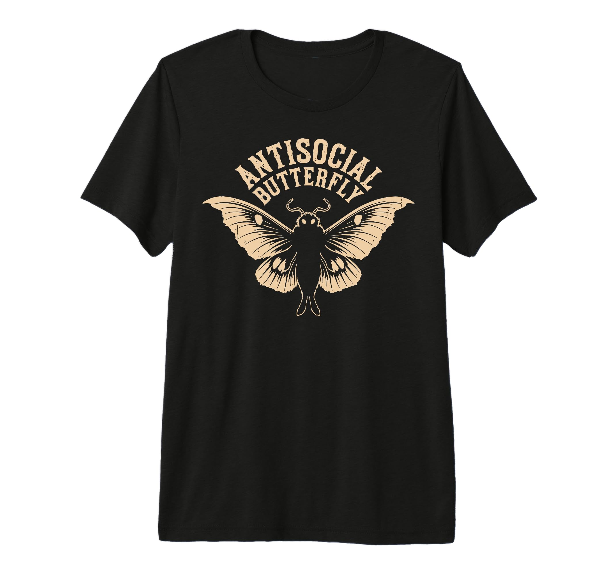 Antisocial Butterfly Tri Blend T-Shirt - Aesthetic Graphic for Adults - T-Shirt, Sweatshirt, Hoodie