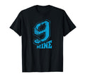 Minimalist Typography Blue Number Nine T-Shirt - Trendy Graphic for Adults - T-Shirt, Sweatshirt, Hoodie