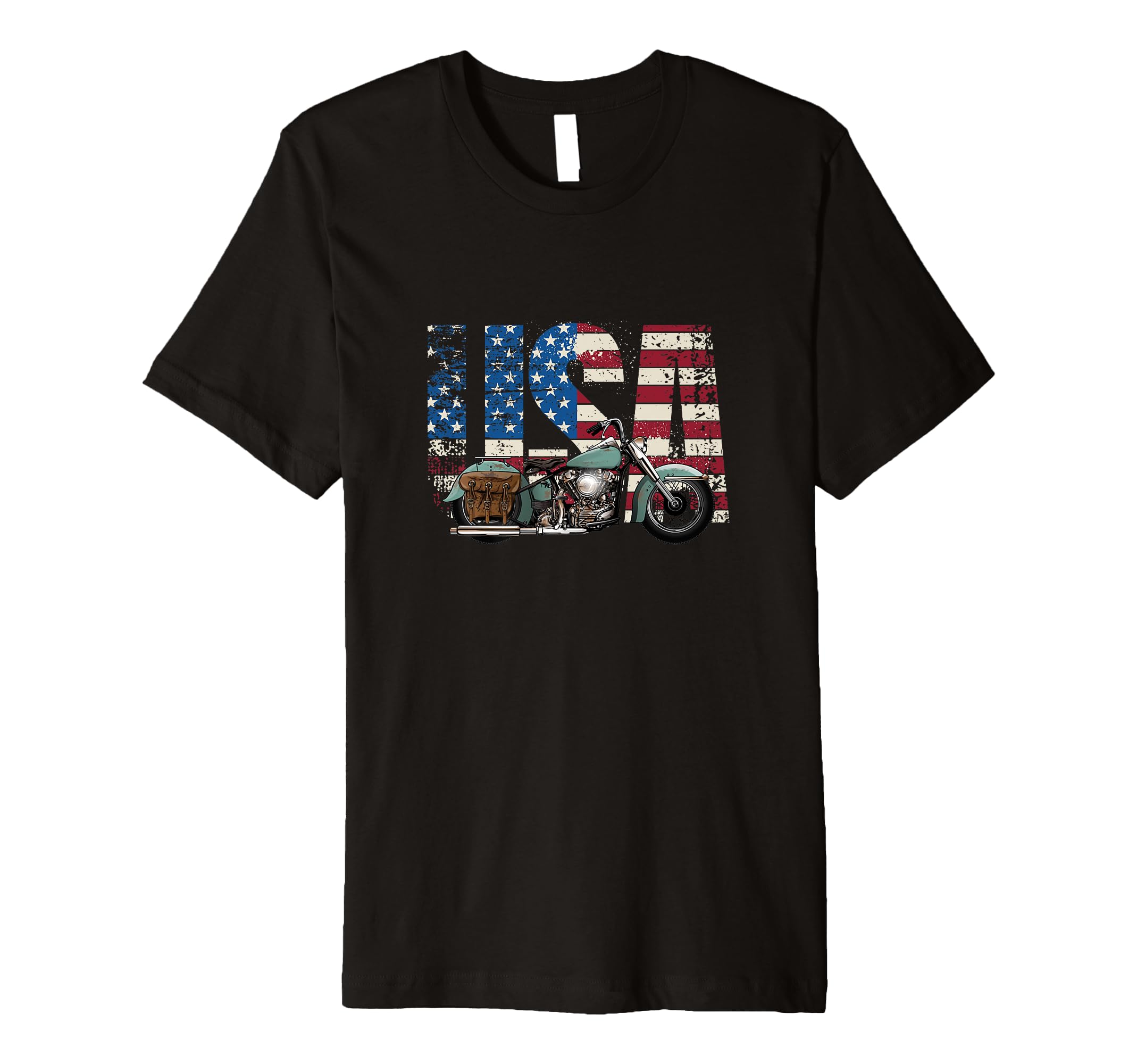 Motorcycle Usa Motorcycle T-Shirt - Custom Art Print Men Women - T-Shirt, Sweatshirt, Hoodie