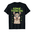 Binge Thinking Llama Pixel Art T-Shirt - Custom Art Print Unisex - T-Shirt, Sweatshirt, Hoodie