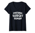 Womens Emotional Support Human V Neck T-Shirt - Casual Everyday Wear Unisex - T-Shirt, Sweatshirt, Hoodie