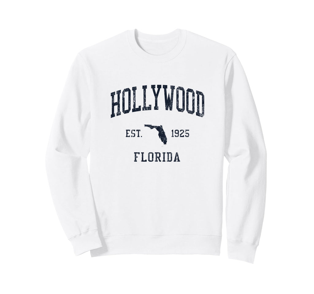 Hollywood Fl Jn1 Athletic Blue Sweatshirt - Streetwear Style Men Women - T-Shirt, Sweatshirt, Hoodie