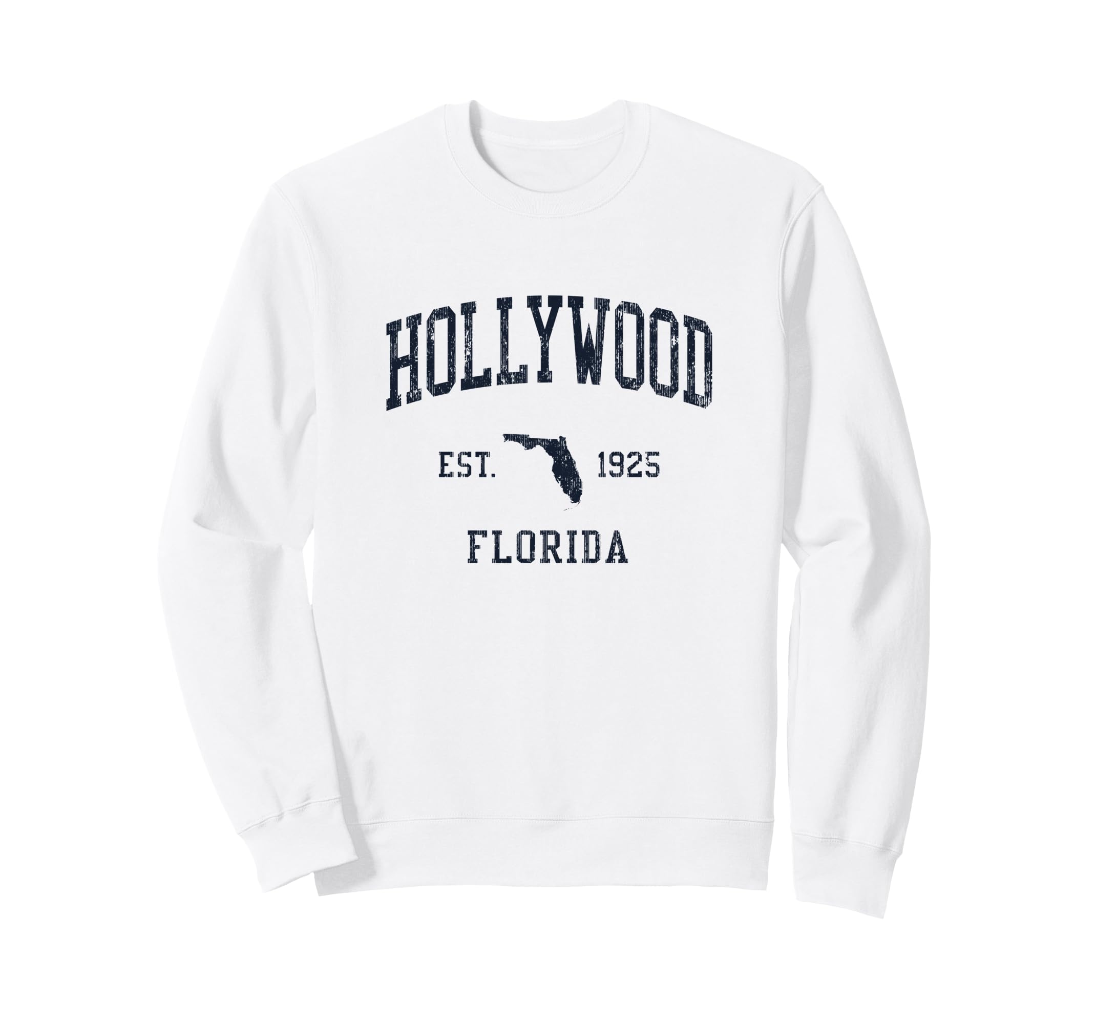 Hollywood Fl Jn1 Athletic Blue Sweatshirt - Streetwear Style Men Women - T-Shirt, Sweatshirt, Hoodie