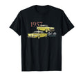 Cars Cars 1957 Bel Air 1950S Yellow Car T-Shirt - Minimalist Print Unisex - T-Shirt, Sweatshirt, Hoodie