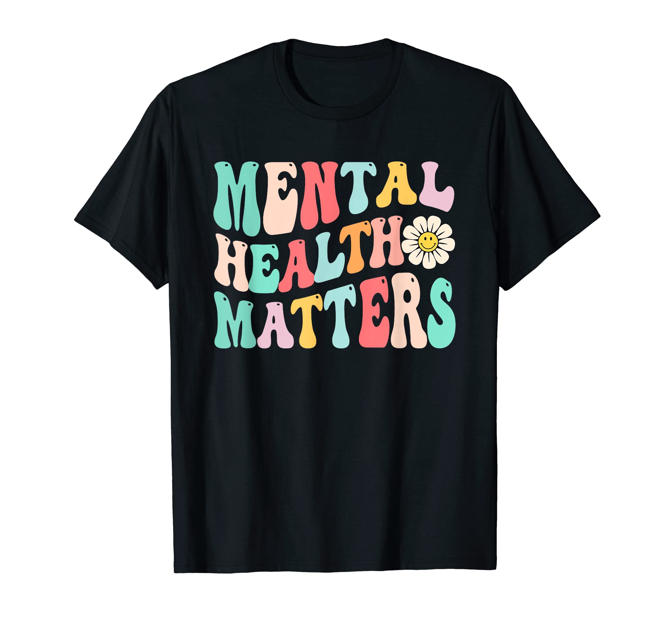 Groovy Mental Health Awareness Mental T-Shirt - Minimalist Print Unisex - T-Shirt, Sweatshirt, Hoodie
