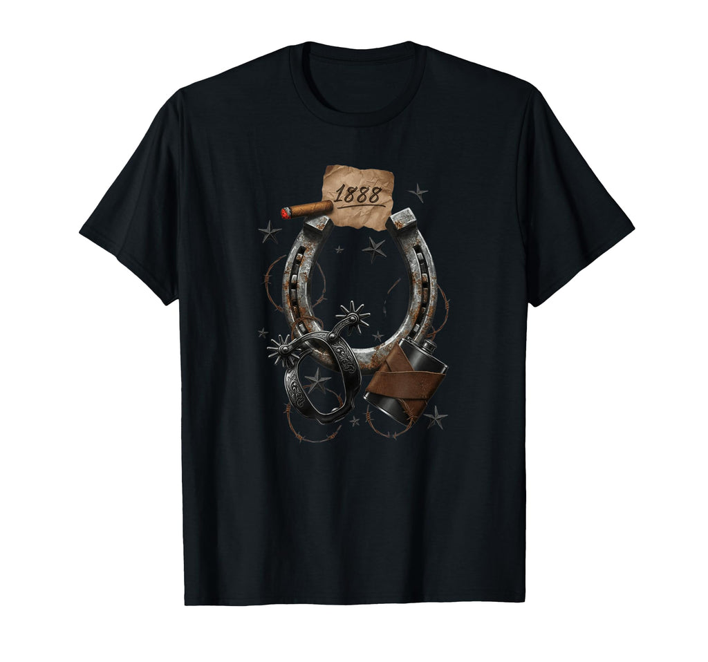 Western Revolver Stars Barbed T-Shirt - Casual Everyday Wear Men Women - T-Shirt, Sweatshirt, Hoodie