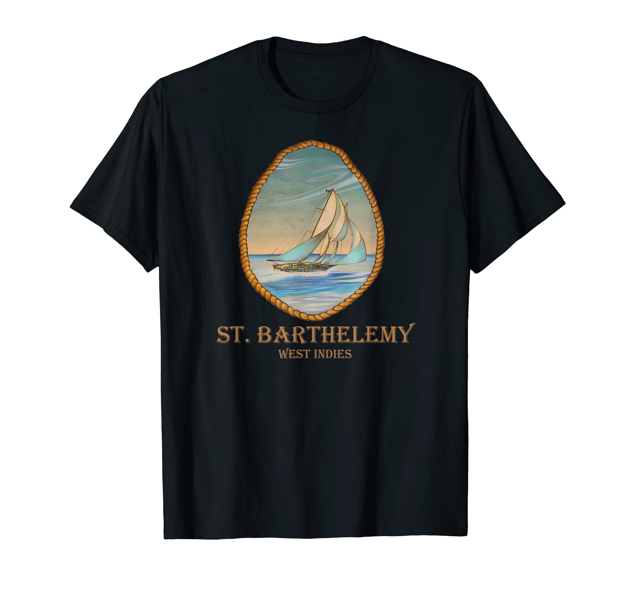St Barthelemy West Indies Sailboat T-Shirt - Unique Graphic Men Women - T-Shirt, Sweatshirt, Hoodie