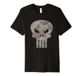 Marvel Punisher Skull Floral Pattern T-Shirt - Casual Everyday Wear Unisex - T-Shirt, Sweatshirt, Hoodie
