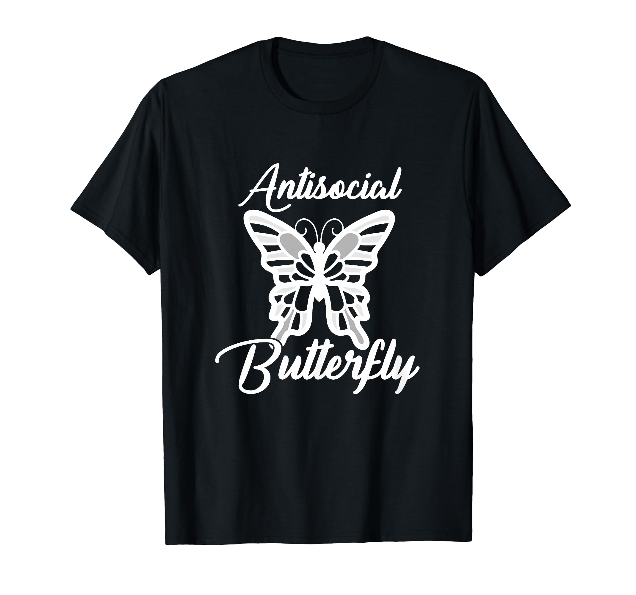 Antisocial Butterfly T-Shirt - Unique Graphic Men Women - T-Shirt, Sweatshirt, Hoodie