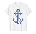 Sailor Costume Boat Anchor Sailing T-Shirt - Minimalist Print Men Women - T-Shirt, Sweatshirt, Hoodie