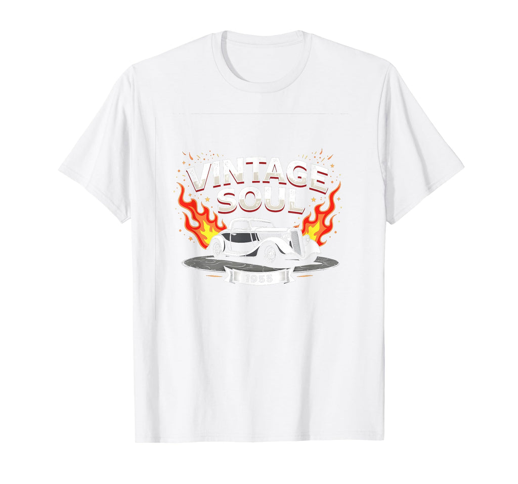 Soul Hot Rod 1955 Car White T-Shirt - Fun Novelty Design Unisex - T-Shirt, Sweatshirt, Hoodie