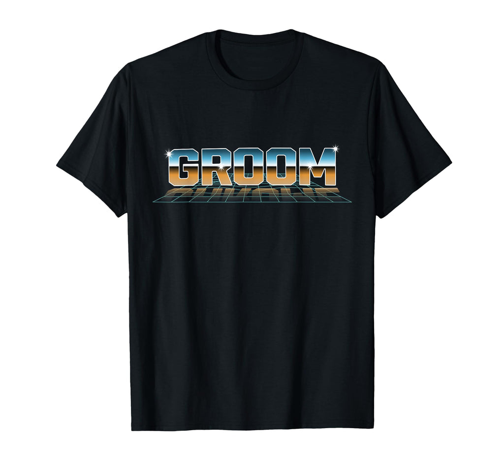Synthwave Groom Bachelor 80S Aesthetic T-Shirt - Graphic Print for Adults - T-Shirt, Sweatshirt, Hoodie