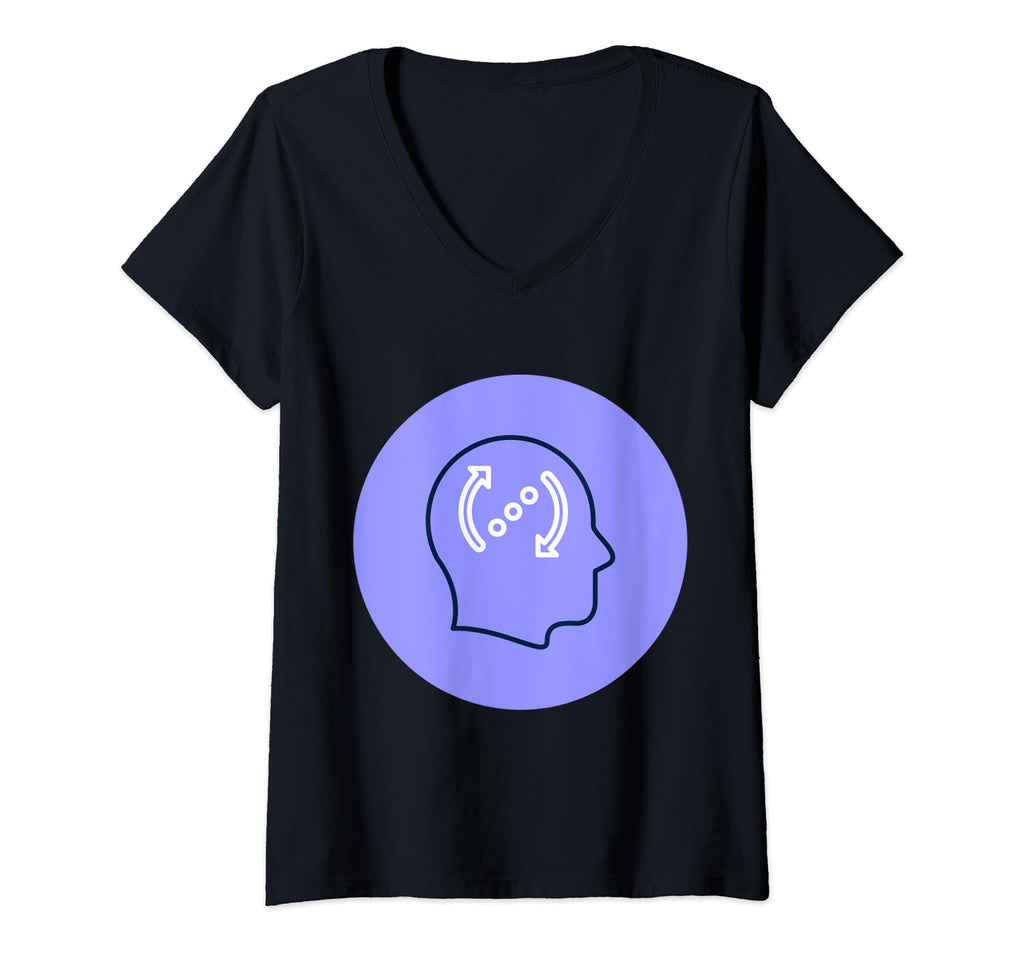 Womens Overthinker Rumination V Neck T-Shirt - Minimalist Print Unisex - T-Shirt, Sweatshirt, Hoodie
