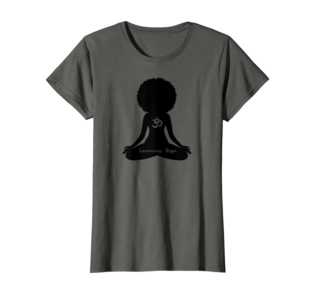Womens Learning Yoga Curly Hair Self T-Shirt - Trendy Graphic for Adults - T-Shirt, Sweatshirt, Hoodie