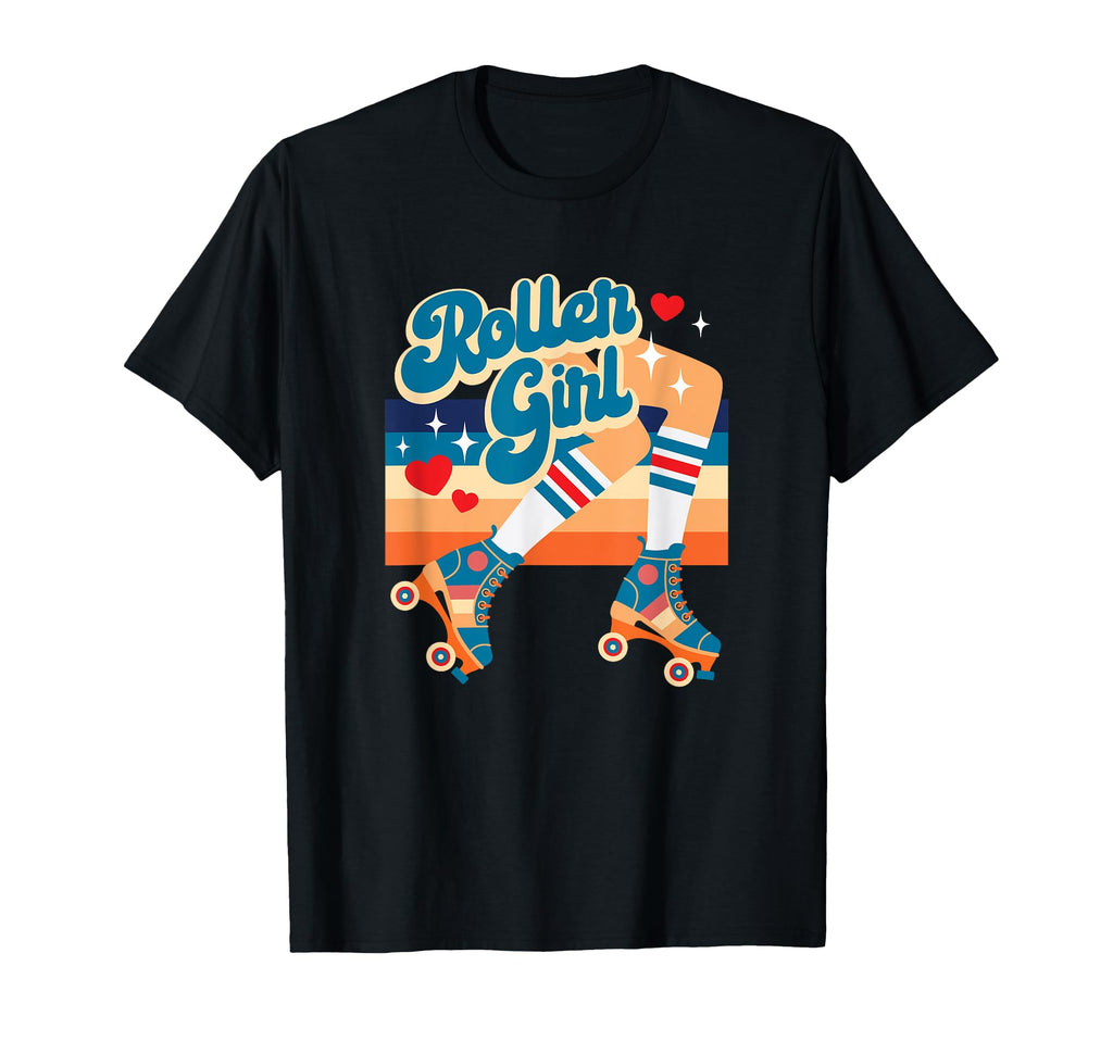 Roller Roller Skates W Hearts And T-Shirt - Minimalist Print for Adults - T-Shirt, Sweatshirt, Hoodie