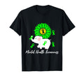 Mental Health Awareness Sunflower Green T-Shirt - Unique Graphic Men Women - T-Shirt, Sweatshirt, Hoodie