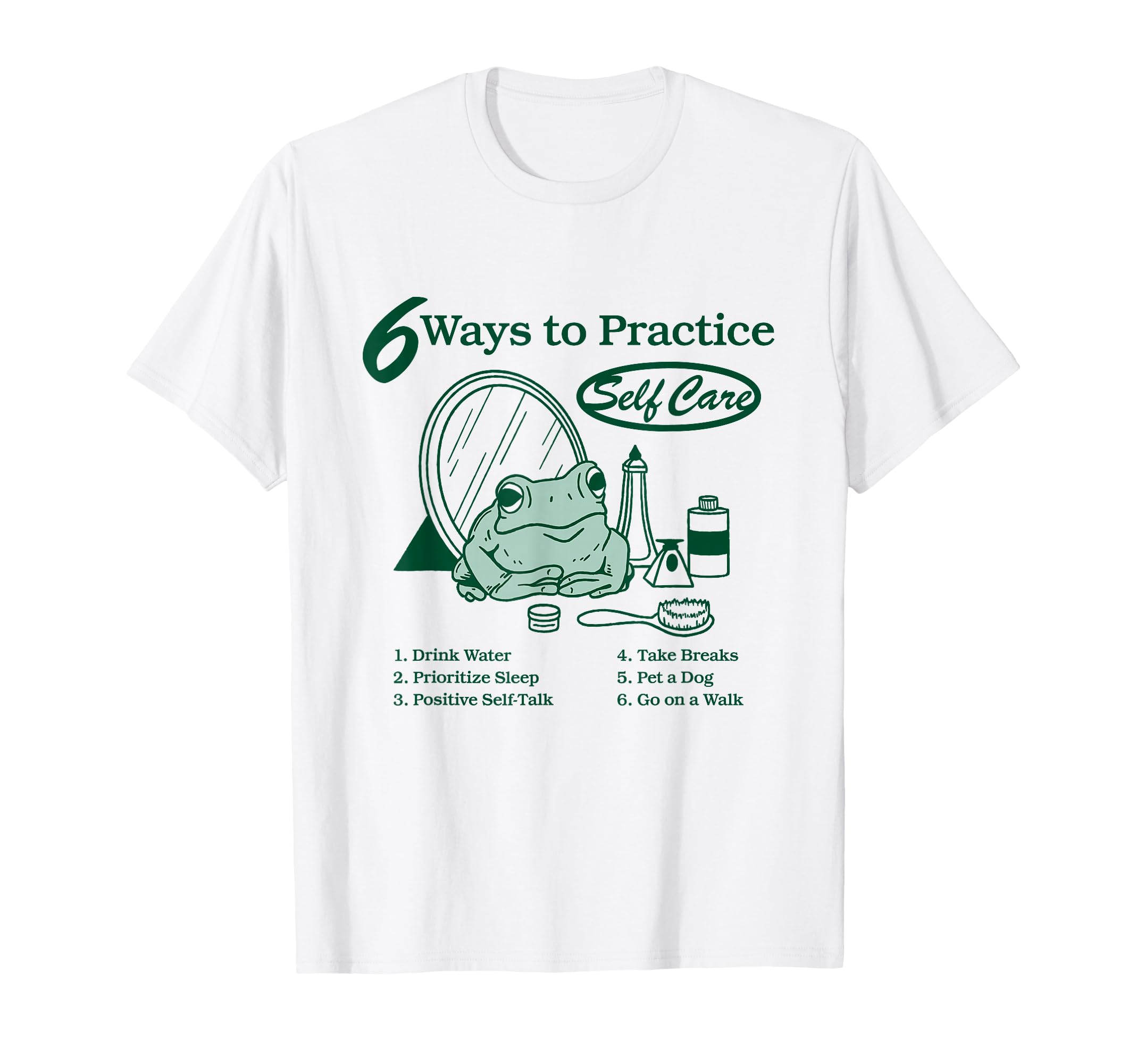Frog Self Care T-Shirt - Aesthetic Graphic Unisex - T-Shirt, Sweatshirt, Hoodie