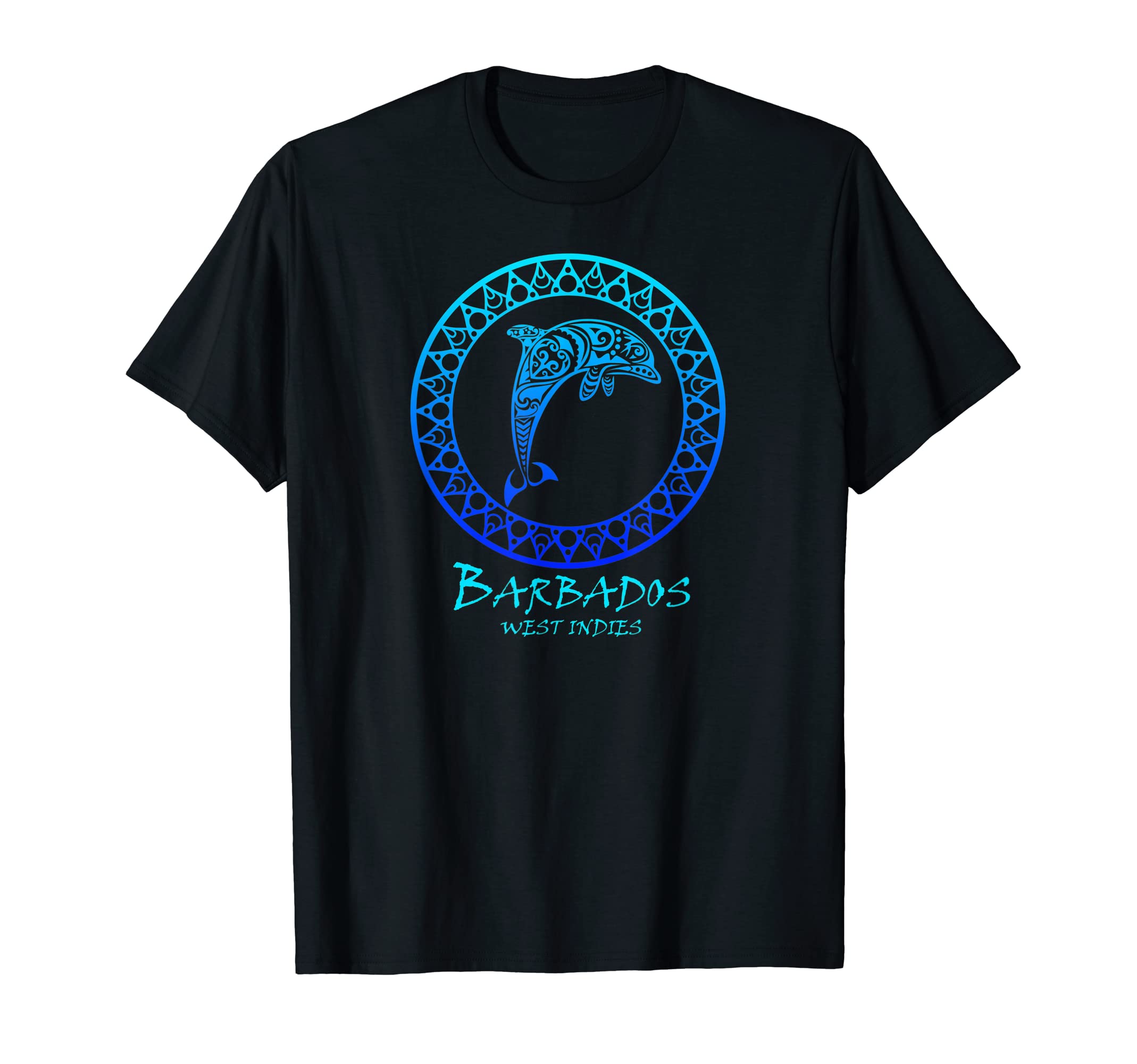 Barbados West Indies Tribal Dolphin T-Shirt - Graphic Print Men Women - T-Shirt, Sweatshirt, Hoodie