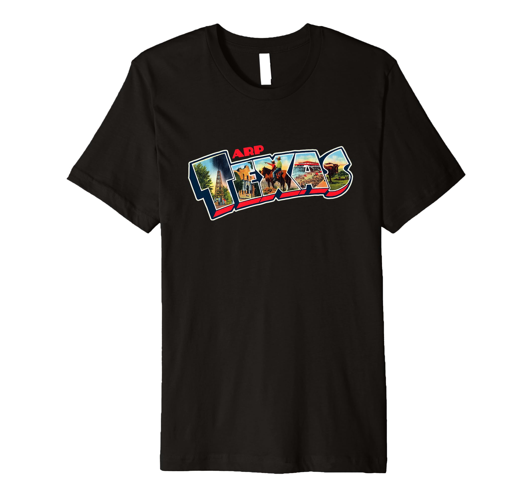 Arp Texas Postcard Tpa Travel Logo T-Shirt - Trendy Graphic Unisex - T-Shirt, Sweatshirt, Hoodie