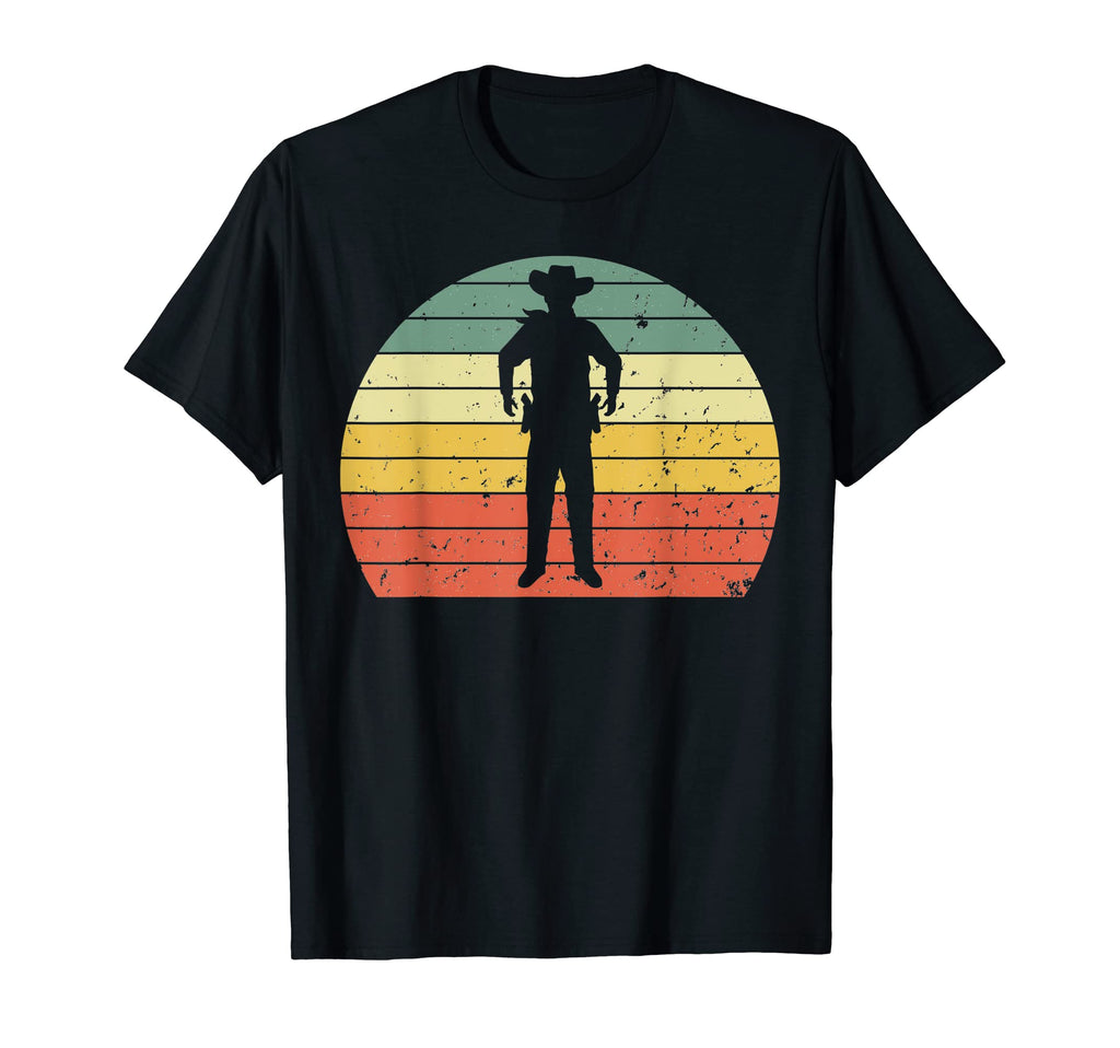 Cowboy Cowboy Silhouette Animal Lover 70S T-Shirt - Unique Graphic Unisex - T-Shirt, Sweatshirt, Hoodie