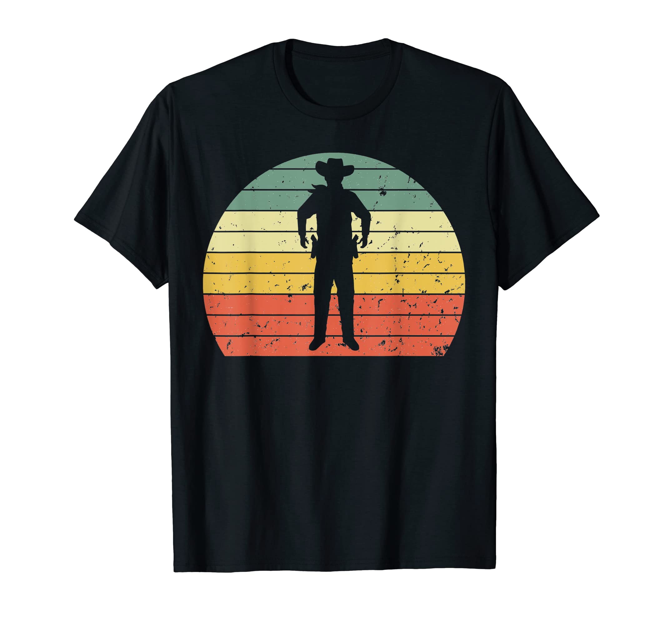Cowboy Cowboy Silhouette Animal Lover 70S T-Shirt - Unique Graphic Unisex - T-Shirt, Sweatshirt, Hoodie
