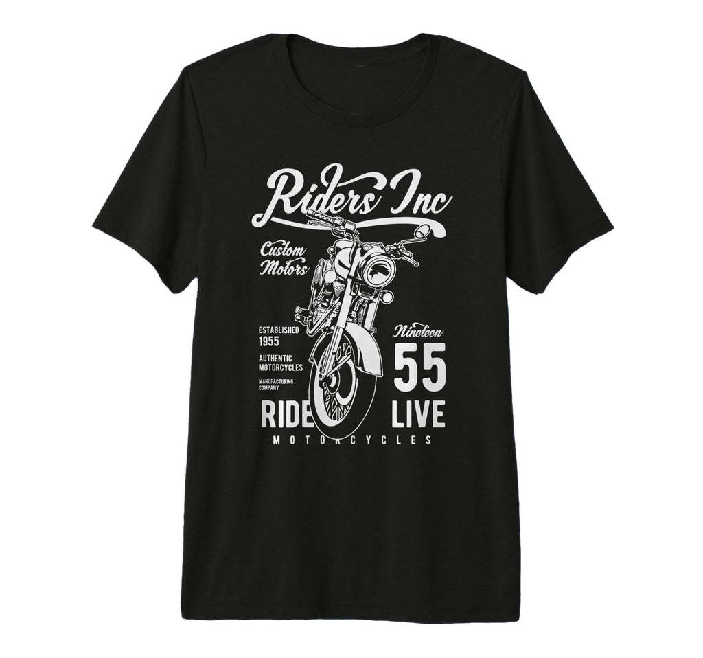 Riders Inc 1955 Motorcycle Tri T-Shirt - Fun Novelty Design for Adults - T-Shirt, Sweatshirt, Hoodie