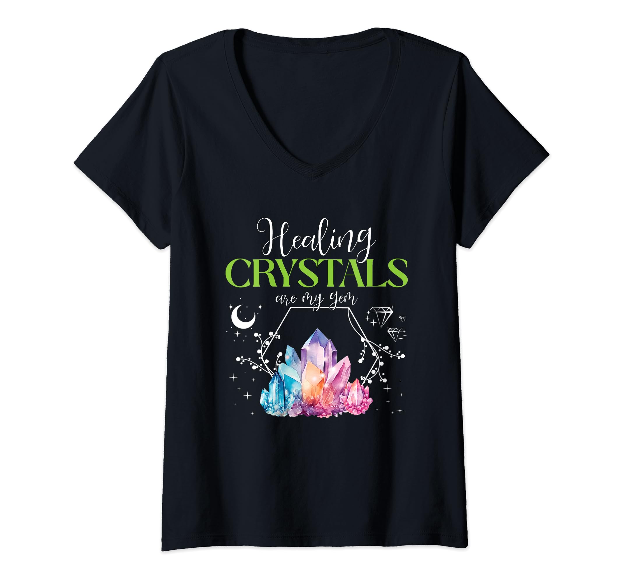 Funny Gemstone Chakra Healer Spiritual T-Shirt - Novelty Apparel Unisex - T-Shirt, Sweatshirt, Hoodie
