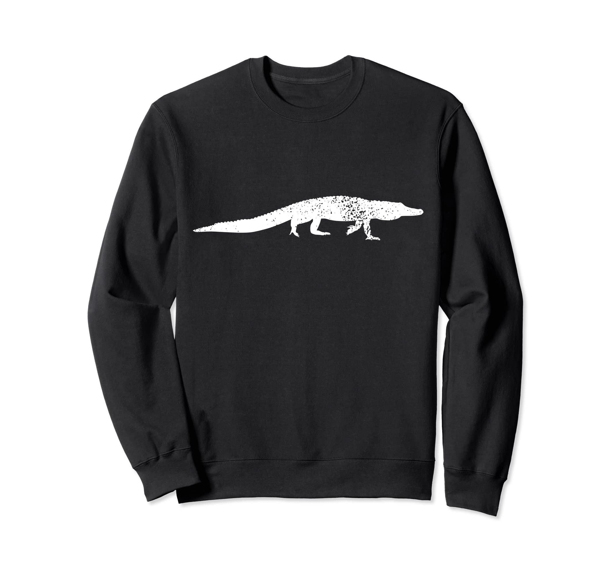 Distressed Crocodile Alligator Sweatshirt - Unique Graphic Men Women - T-Shirt, Sweatshirt, Hoodie