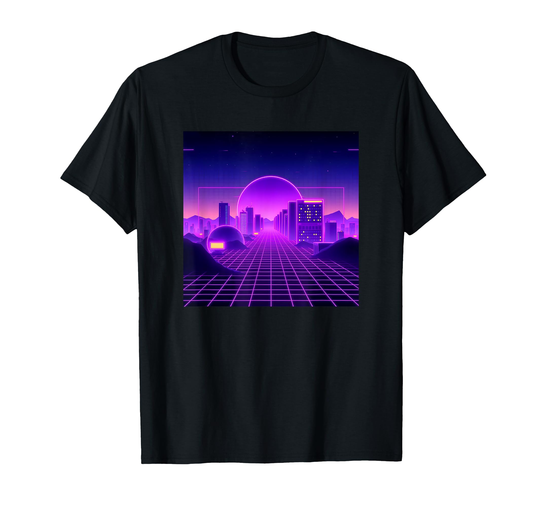 Aesthetic Synthwave Vaporwave 80S 90S T-Shirt - Trendy Graphic for Adults - T-Shirt, Sweatshirt, Hoodie