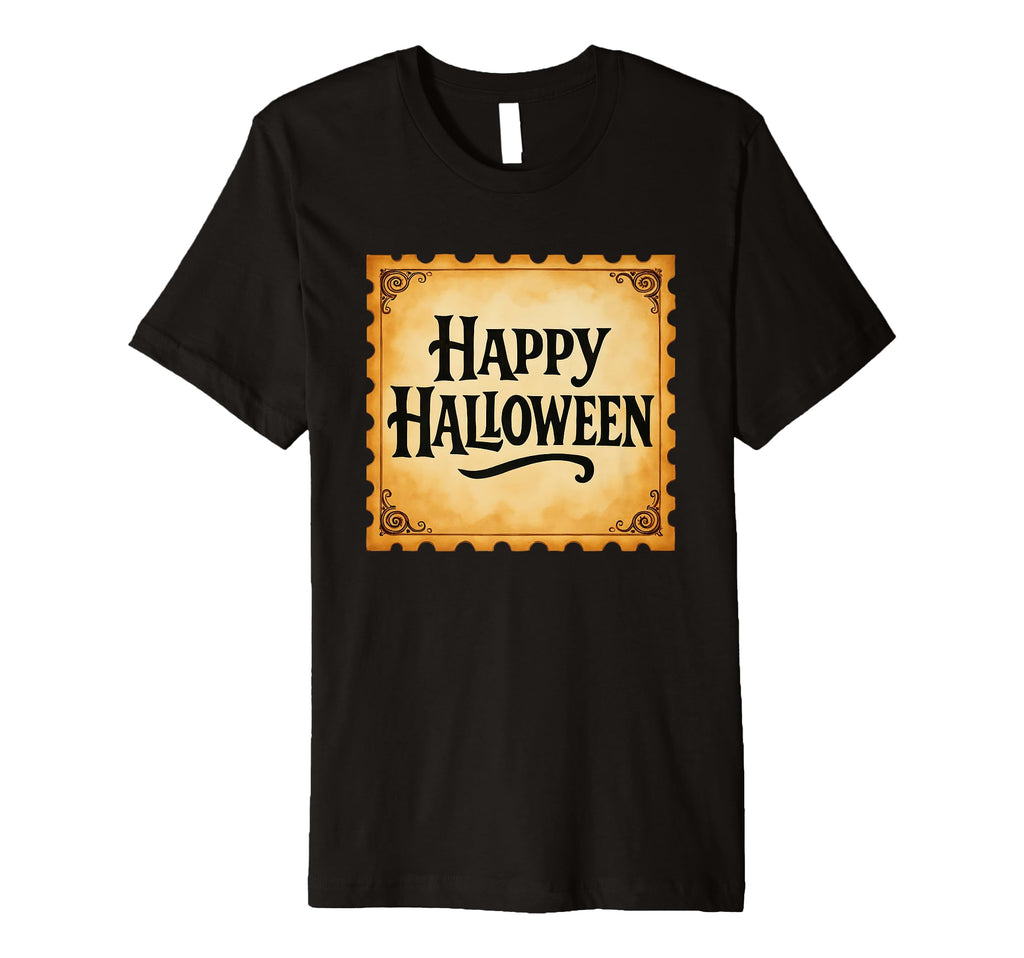 Happy Halloween Typography T-Shirt - Casual Everyday Wear for Adults - T-Shirt, Sweatshirt, Hoodie