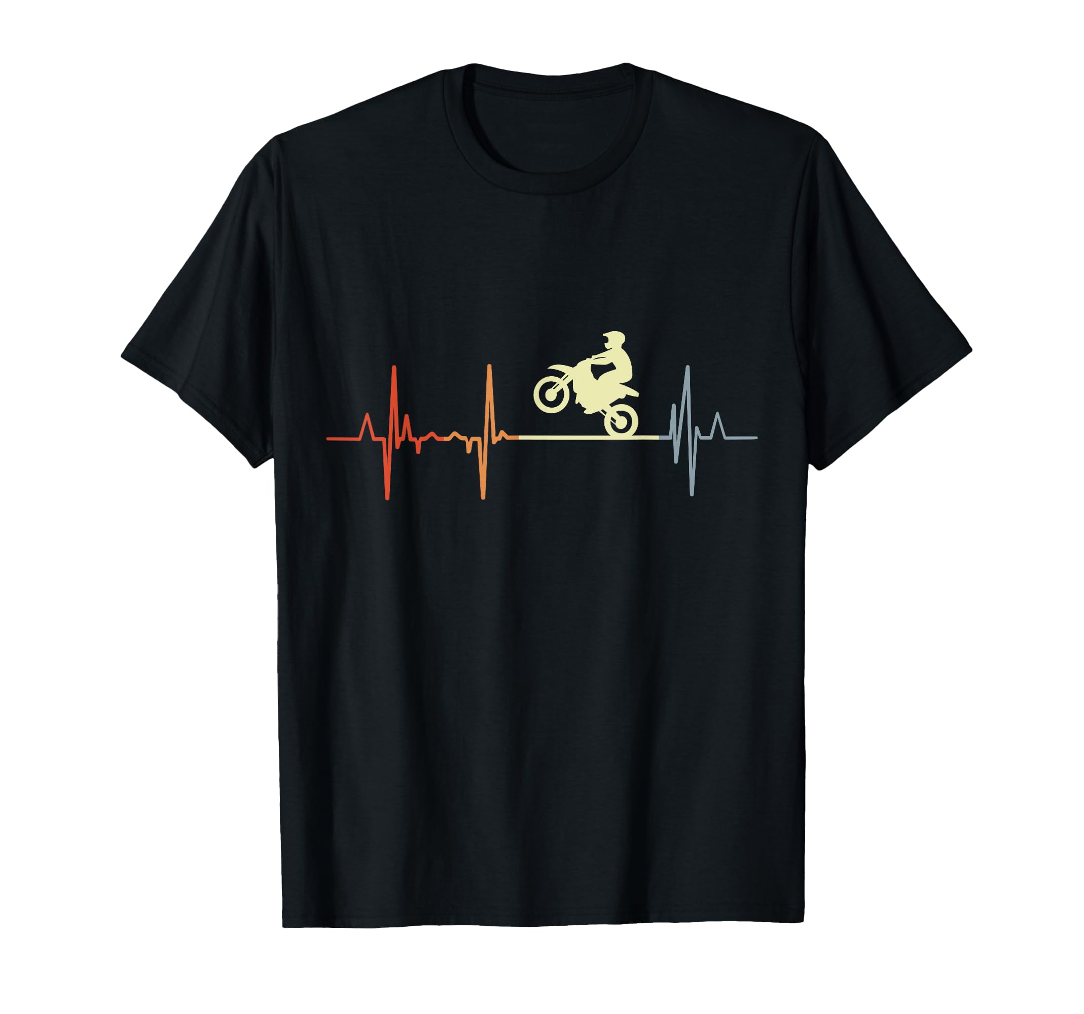 Motocross Heart Line Motorcycle T-Shirt - Unique Graphic for Adults - T-Shirt, Sweatshirt, Hoodie