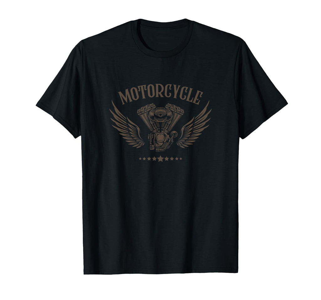 Motorcycle Engine Wings Biker Rider T-Shirt - Novelty Apparel Unisex - T-Shirt, Sweatshirt, Hoodie