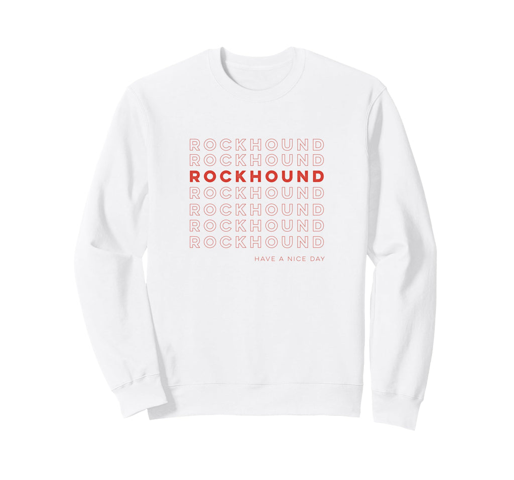 Rockhound Text Geology Fans Sweatshirt - Fun Novelty Design for Adults - T-Shirt, Sweatshirt, Hoodie
