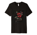 Floral Pattern Gift Flower Tattoo Red T-Shirt - Minimalist Print Men Women - T-Shirt, Sweatshirt, Hoodie