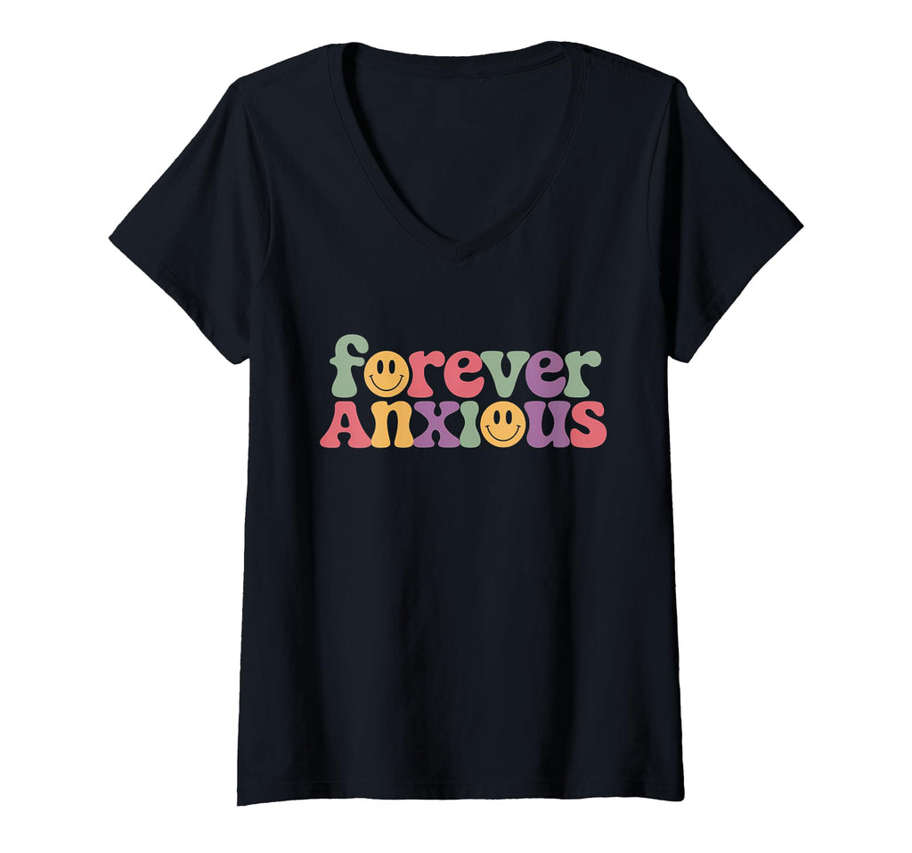 Womens Forever Anxious Typography T-Shirt - Graphic Print Men Women - T-Shirt, Sweatshirt, Hoodie