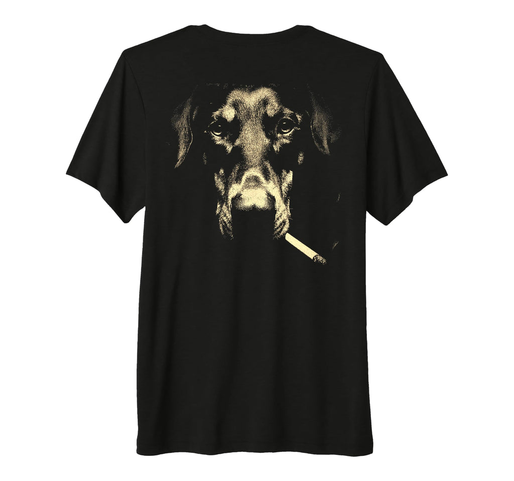Doberman Smoking Cigarette Grunge T-Shirt - Casual Everyday Wear Unisex - T-Shirt, Sweatshirt, Hoodie
