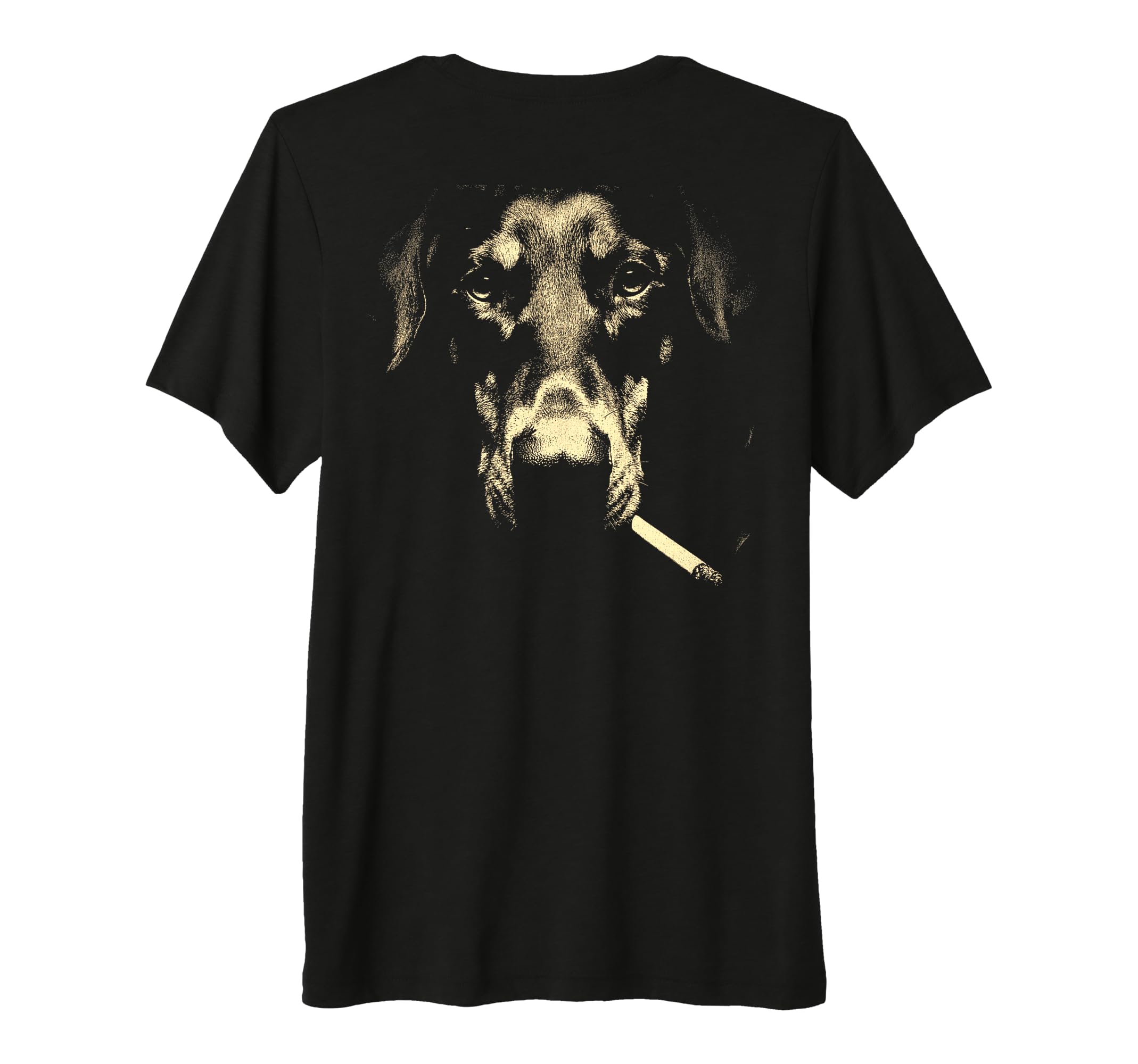 Doberman Smoking Cigarette Grunge T-Shirt - Casual Everyday Wear Unisex - T-Shirt, Sweatshirt, Hoodie