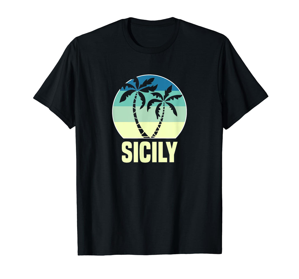 Sicily Sunset Palm Tree T-Shirt - Casual Everyday Wear Unisex - T-Shirt, Sweatshirt, Hoodie