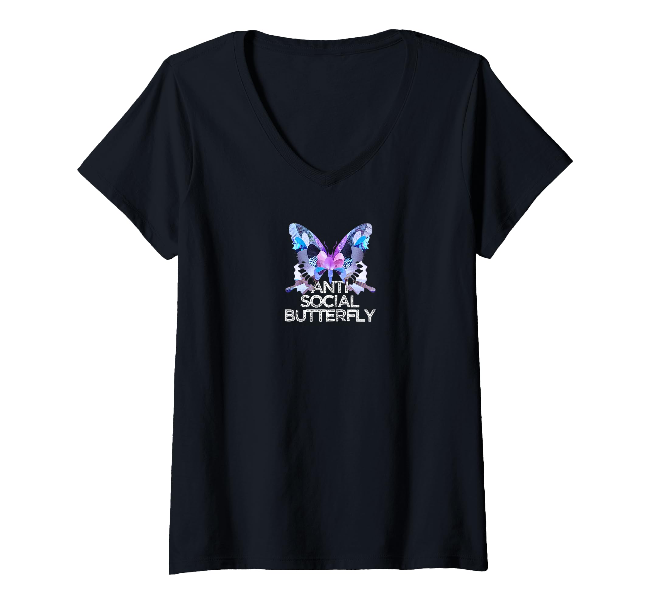 Womens Funny Anti Social Butterfly T-Shirt - Graphic Print Men Women - T-Shirt, Sweatshirt, Hoodie